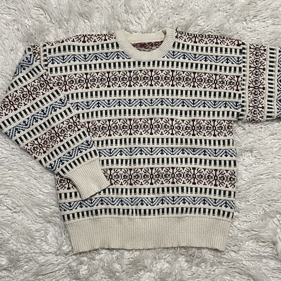 Vintage Boat House Row Knit Anchor Fisherman Nautical Sweater Sz M Made in USA - Picture 1 of 2